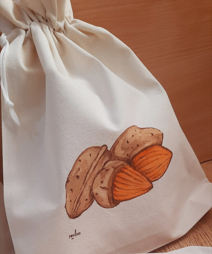 کیسه پارچه ای بادام