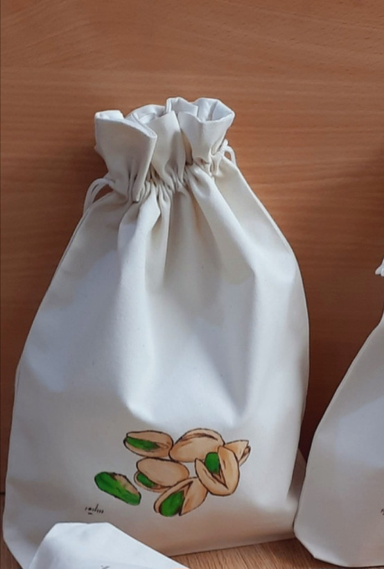 کیسه پارچه ای نگهداری با طرح پسته