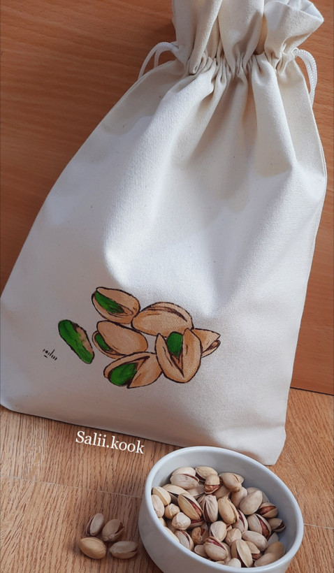 کیسه پارچه ای نگهداری با طرح پسته